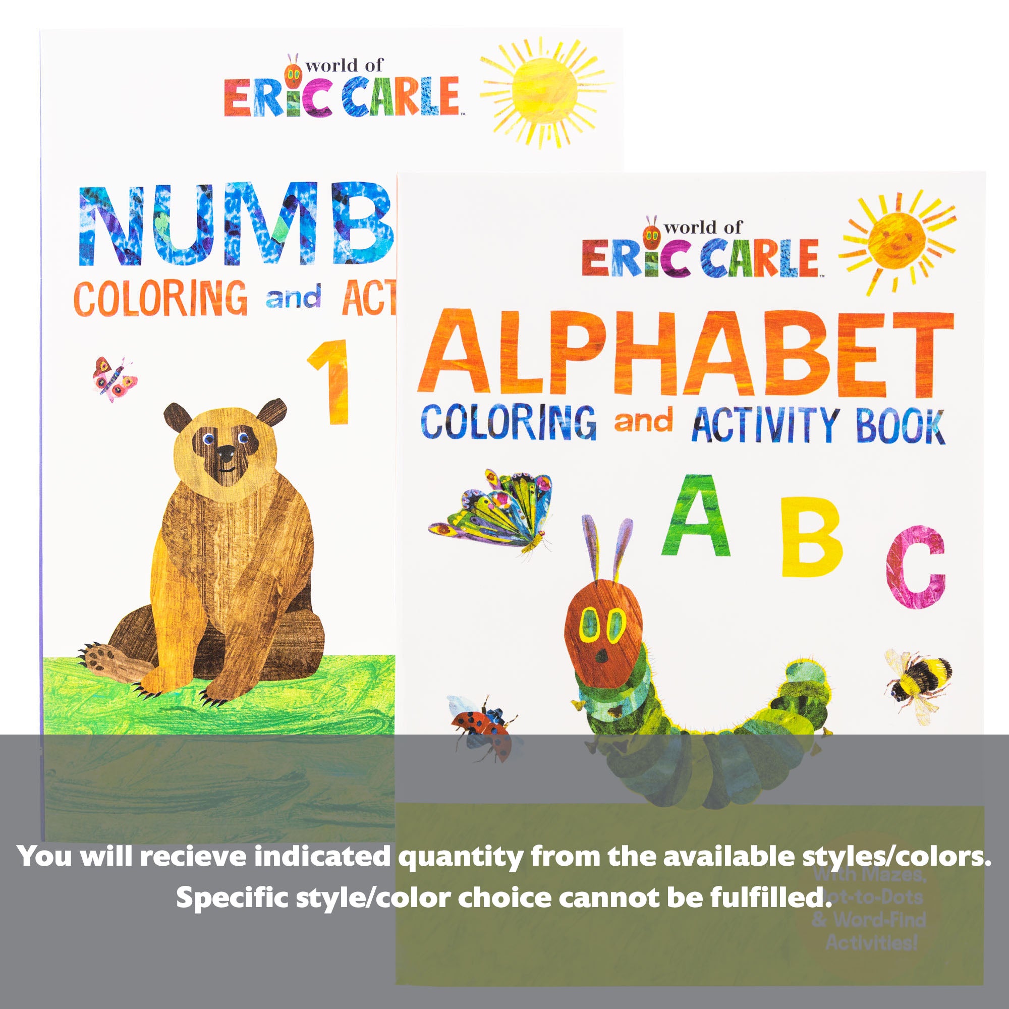 BZBox ERIC CARLE BYOB coloring and activity set with crayons and pages featuring colorful illustrations for kids.