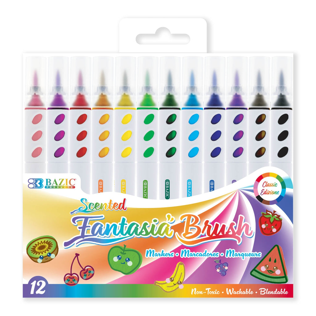 12 Colors Scented Brush Markers