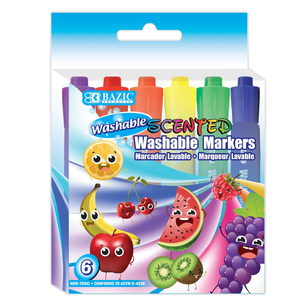 6 Colors Washable Scented Markers