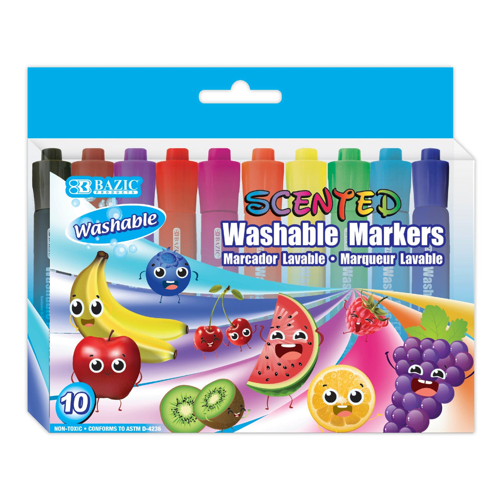 10 Colors Washable Scented Markers
