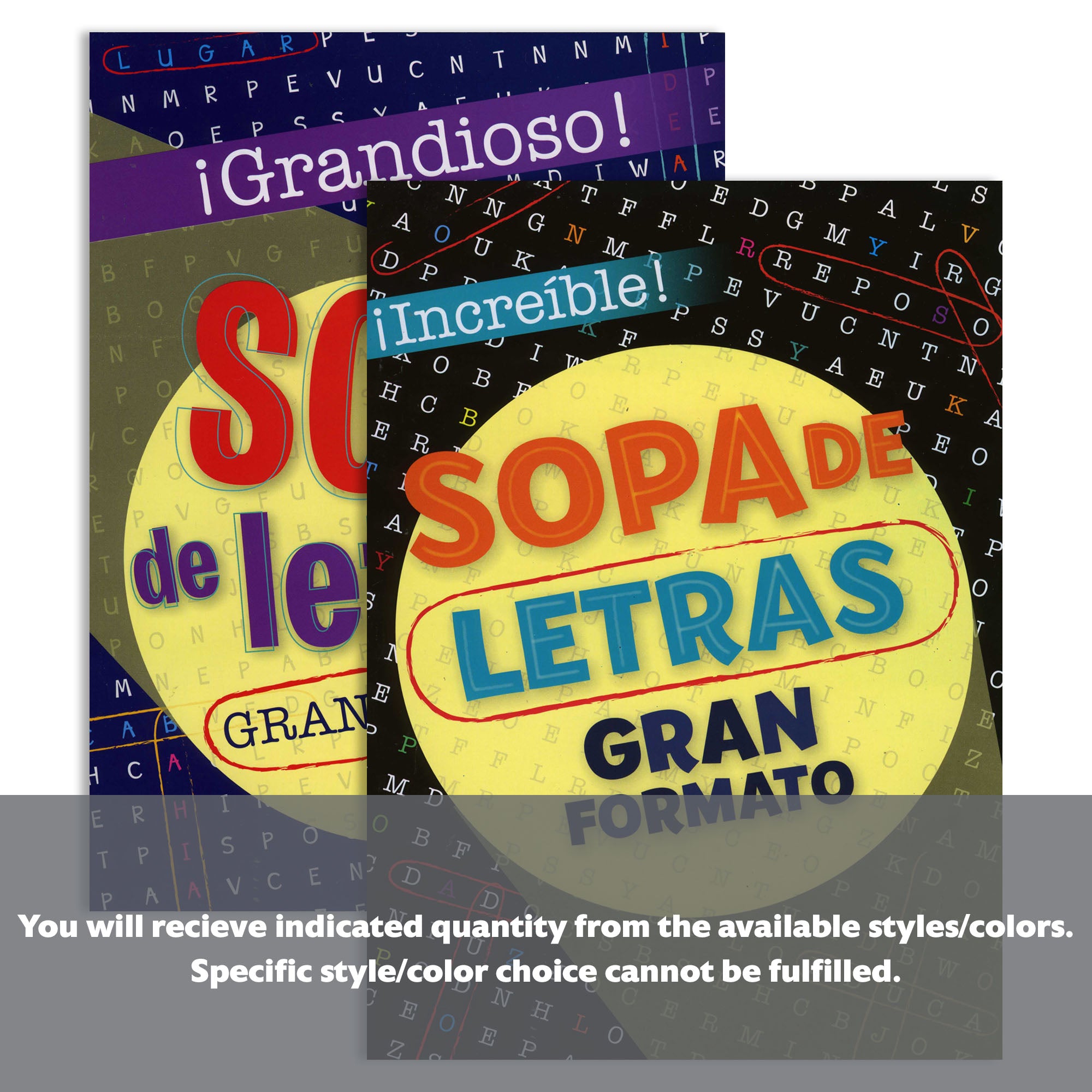 Large format word search puzzle by Bazicstore, featuring colorful letter grid for fun and educational word hunting.