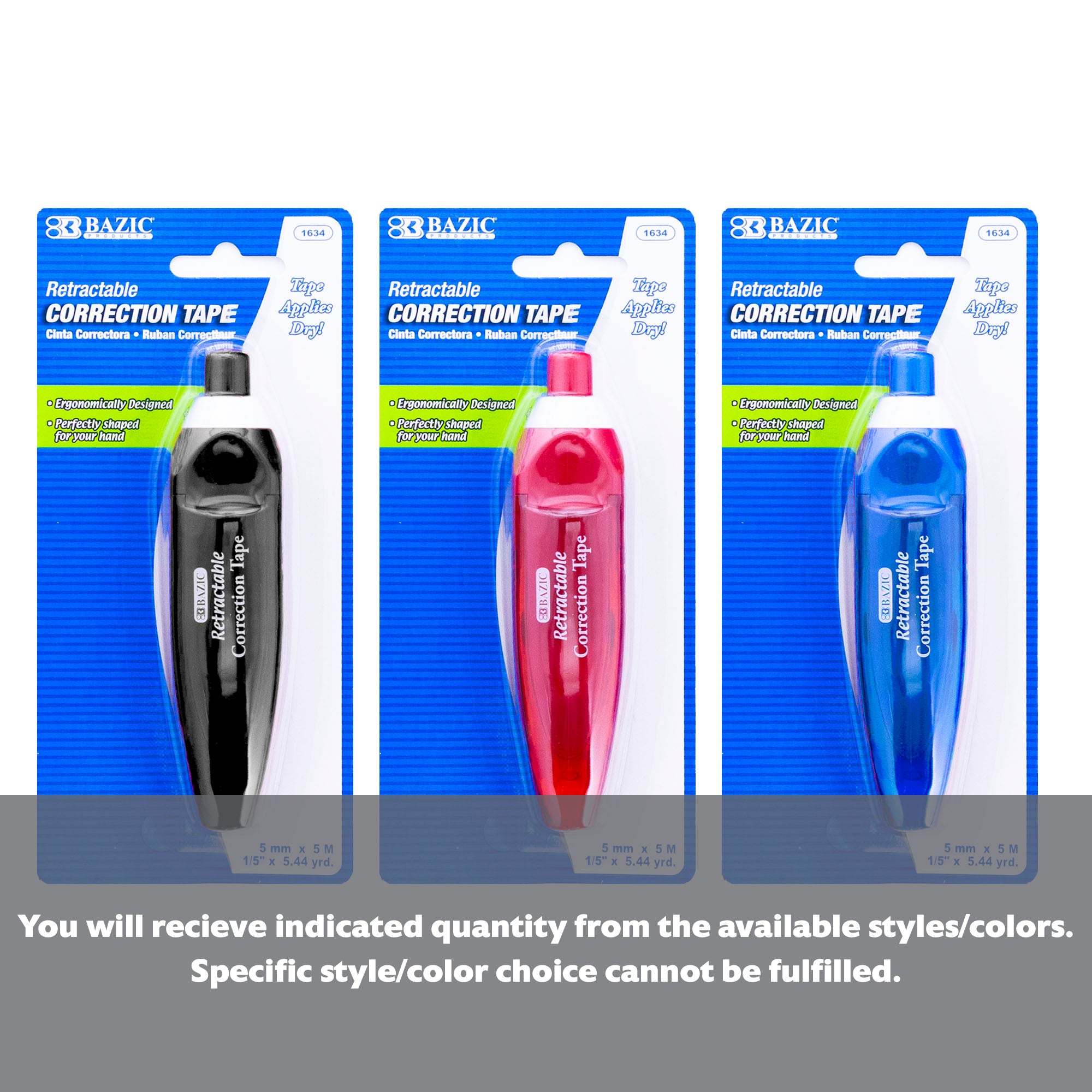 5 mm x 196" Retractable Correction Tape