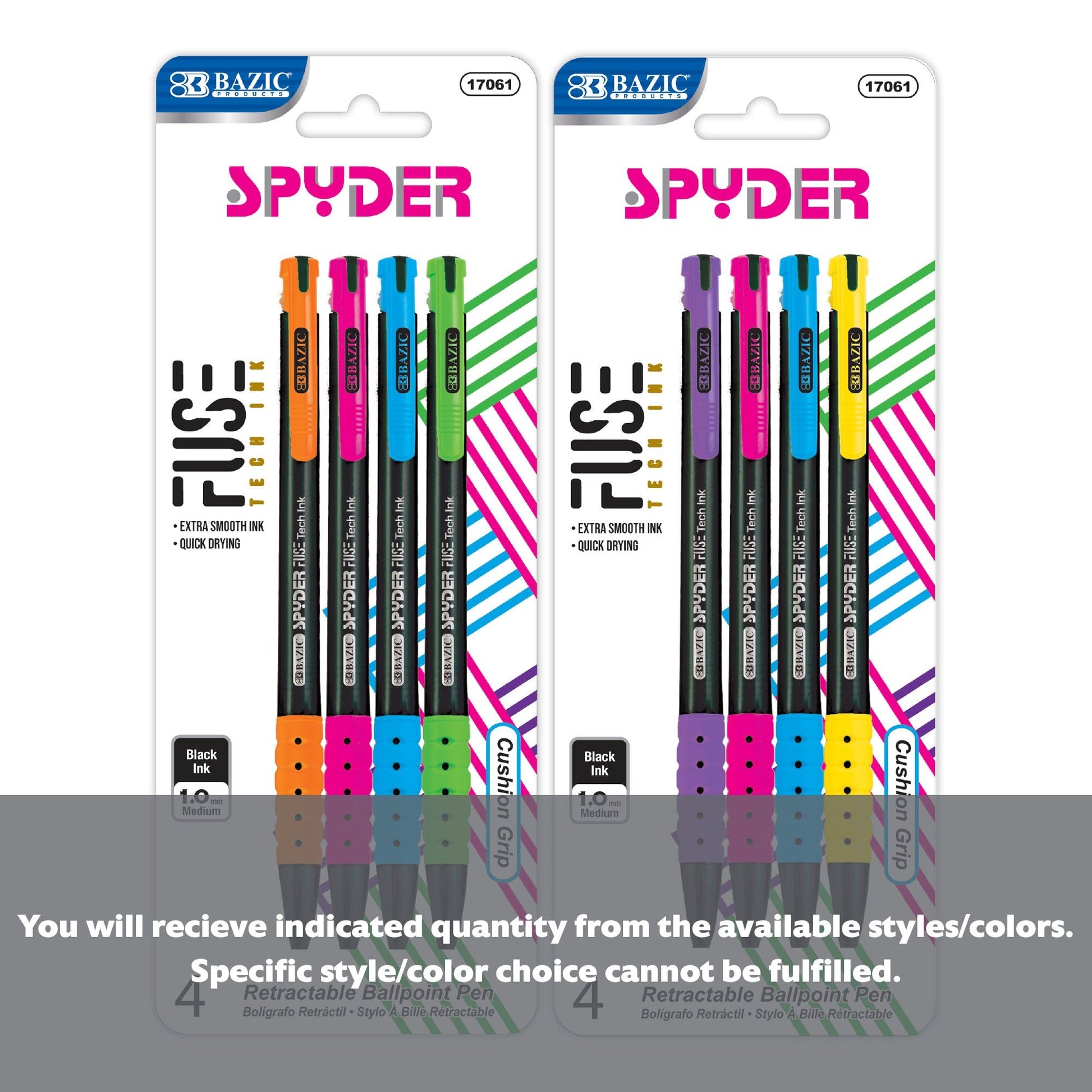 Spyder FUSE Tech Ink Retractable Pen (4/Pack)