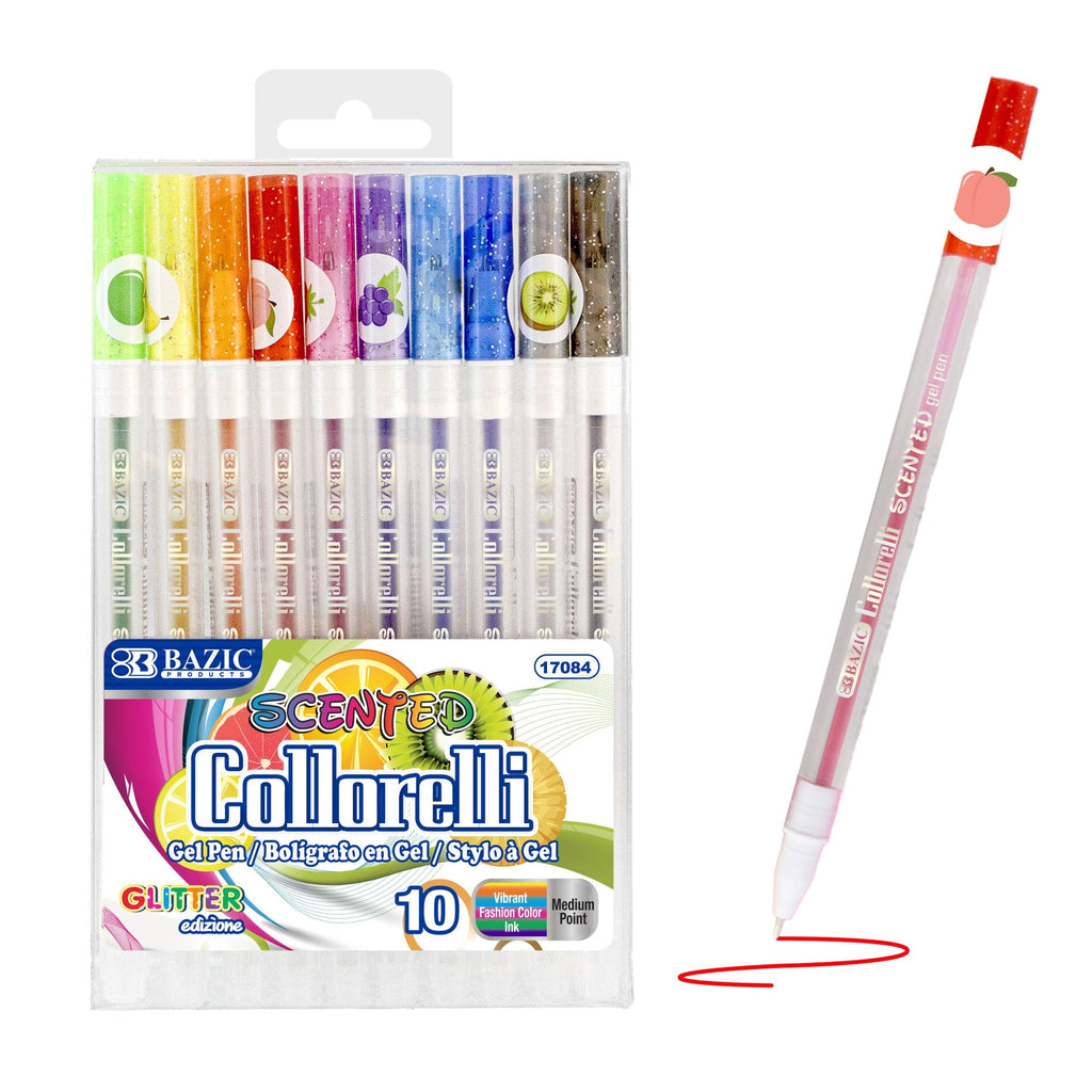 10 Scented Glitter Color Collorelli Gel Pen
