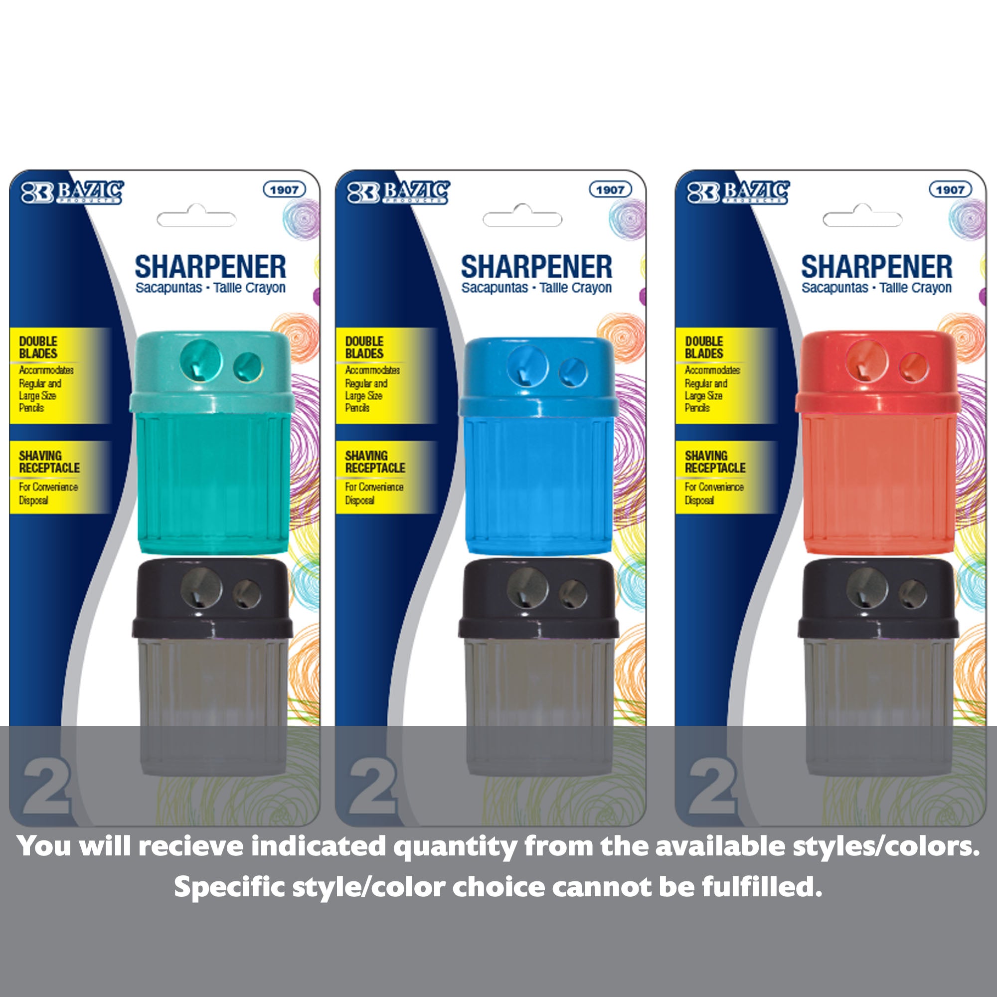 Owen Dual Hole Sharpener w/ Round Receptacle (2/Pack)