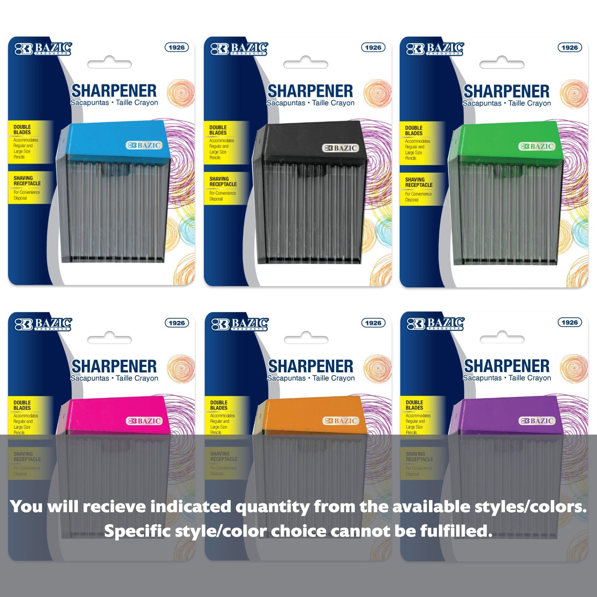 Harper Dual Hole Square Sharpener w/ Receptacle - BZBox