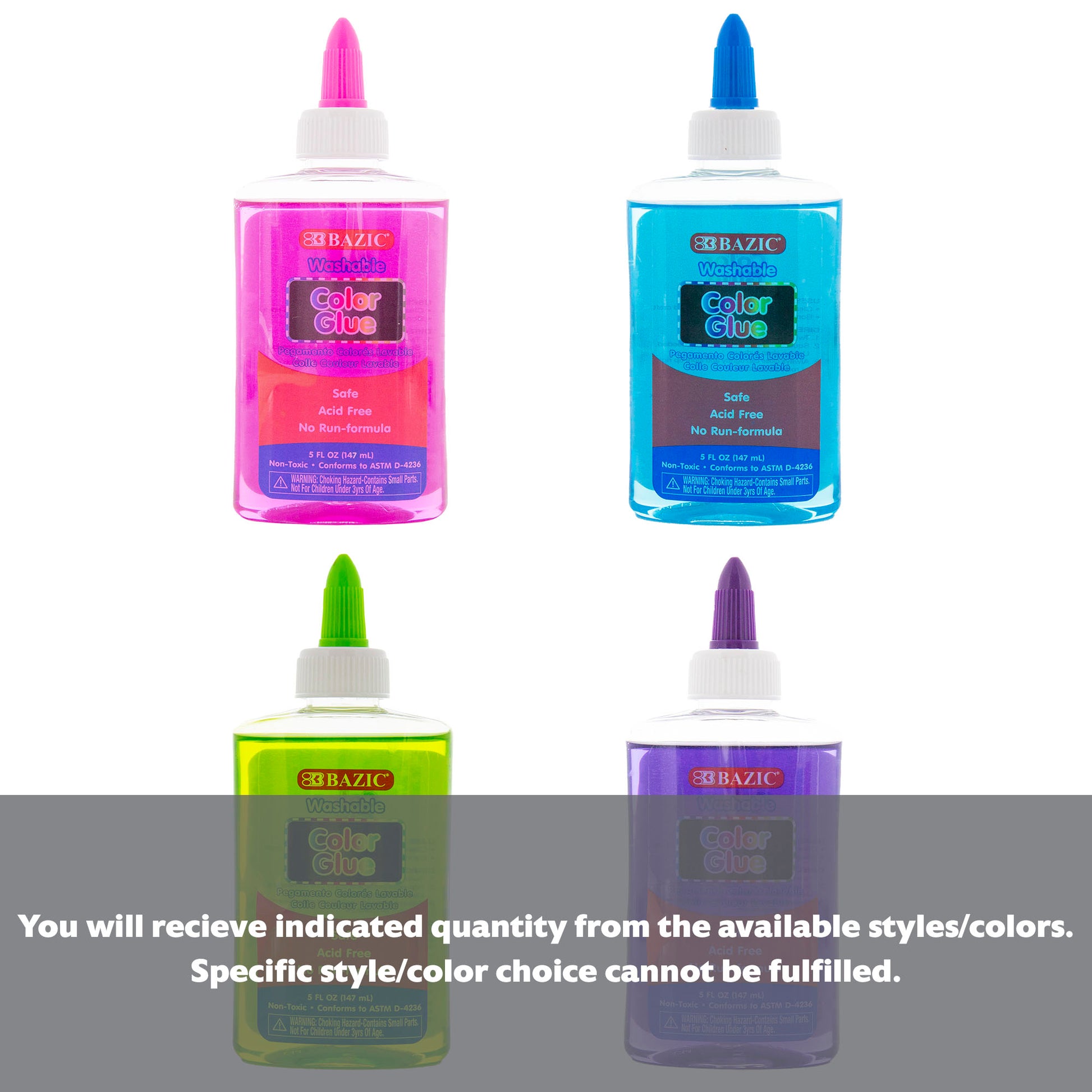 5 FL OZ (147 mL) Washable Clear Color School Glue