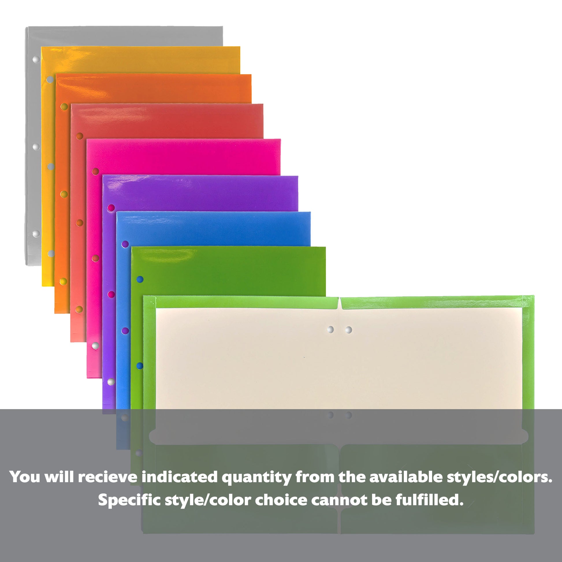 Metallic Color 2-Pocket Portfolios