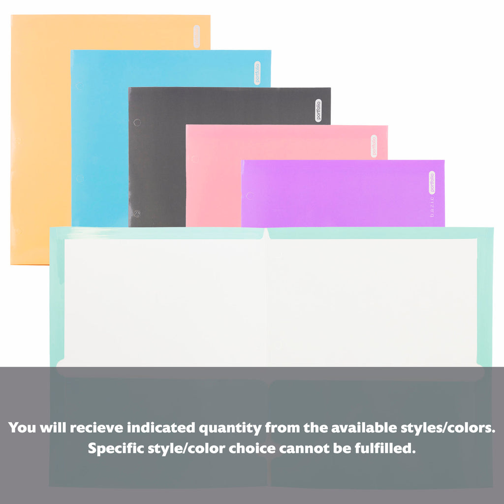 Glossy Laminated Pastel Color 2-Pockets Portfolios