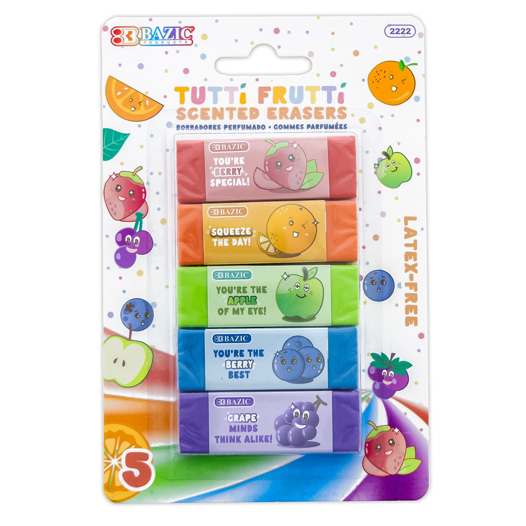 Tutti Frutti Scented Erasers (5/Pack)