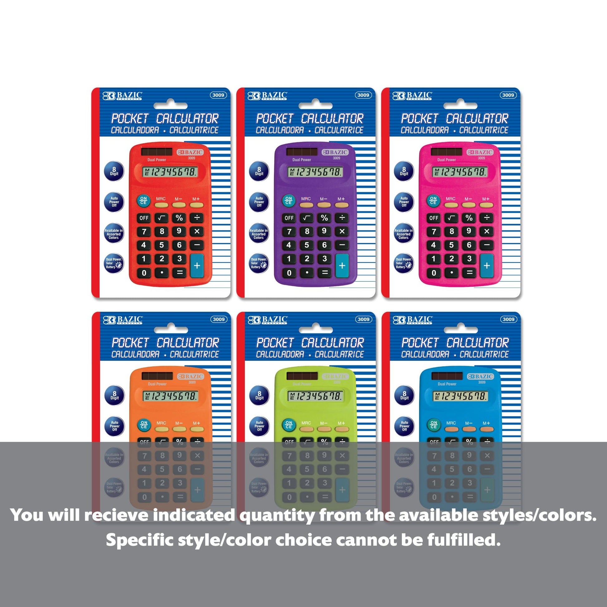 8-Digit Dual Power Pocket Size Calculator