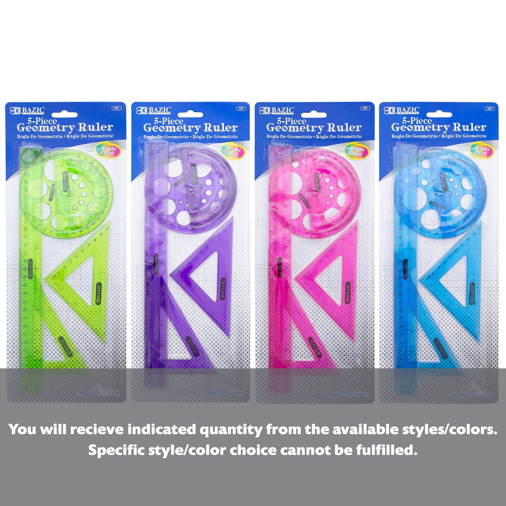 5-Piece Geometry Ruler Combination Sets - BZBox