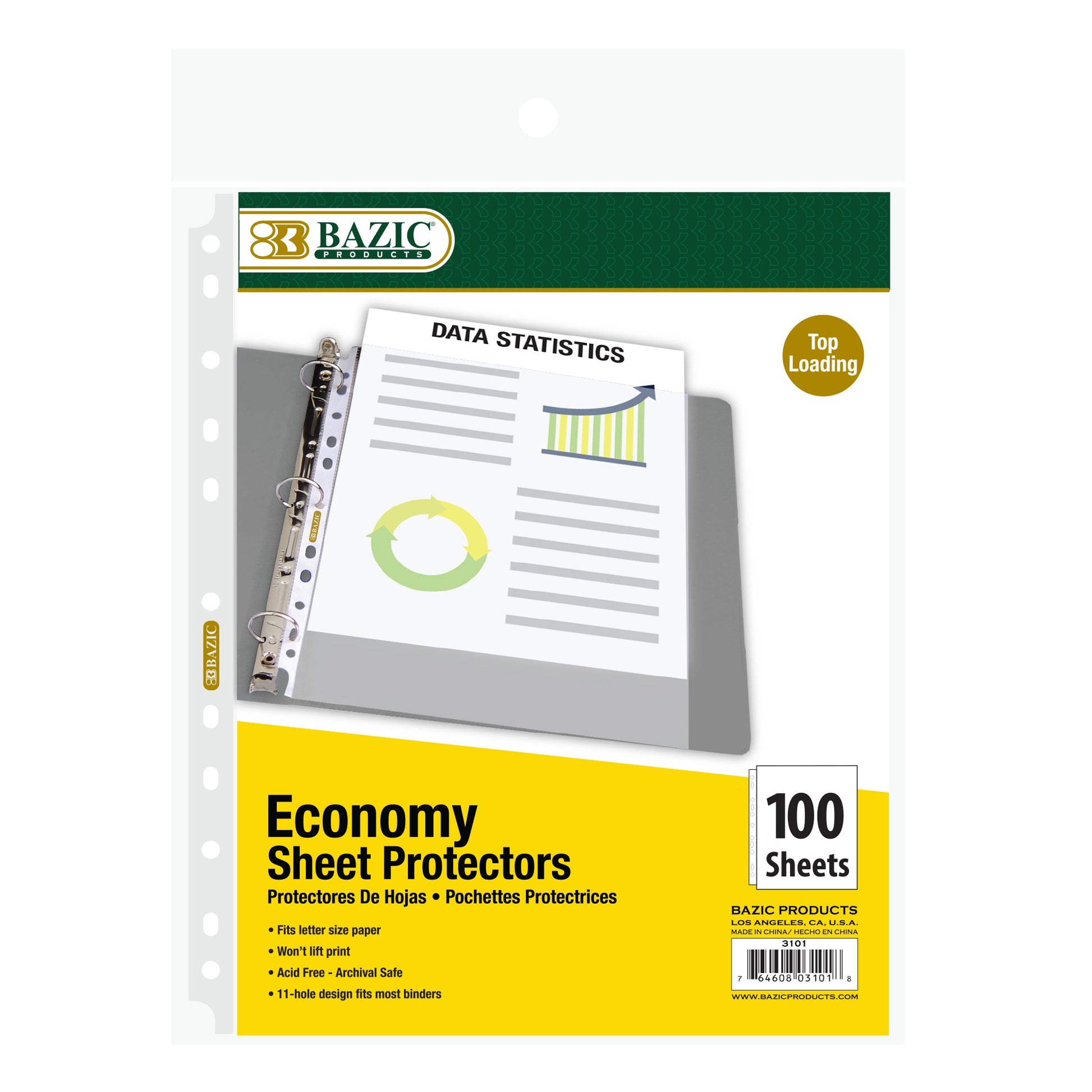 Economy Weight Top Loading Sheet Protectors (100/Pack)