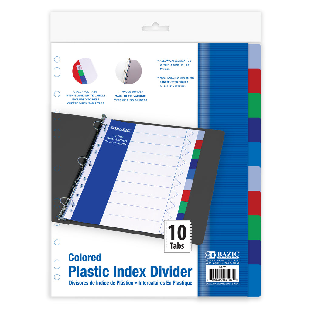 Dividers w/ 10-Color Tabs