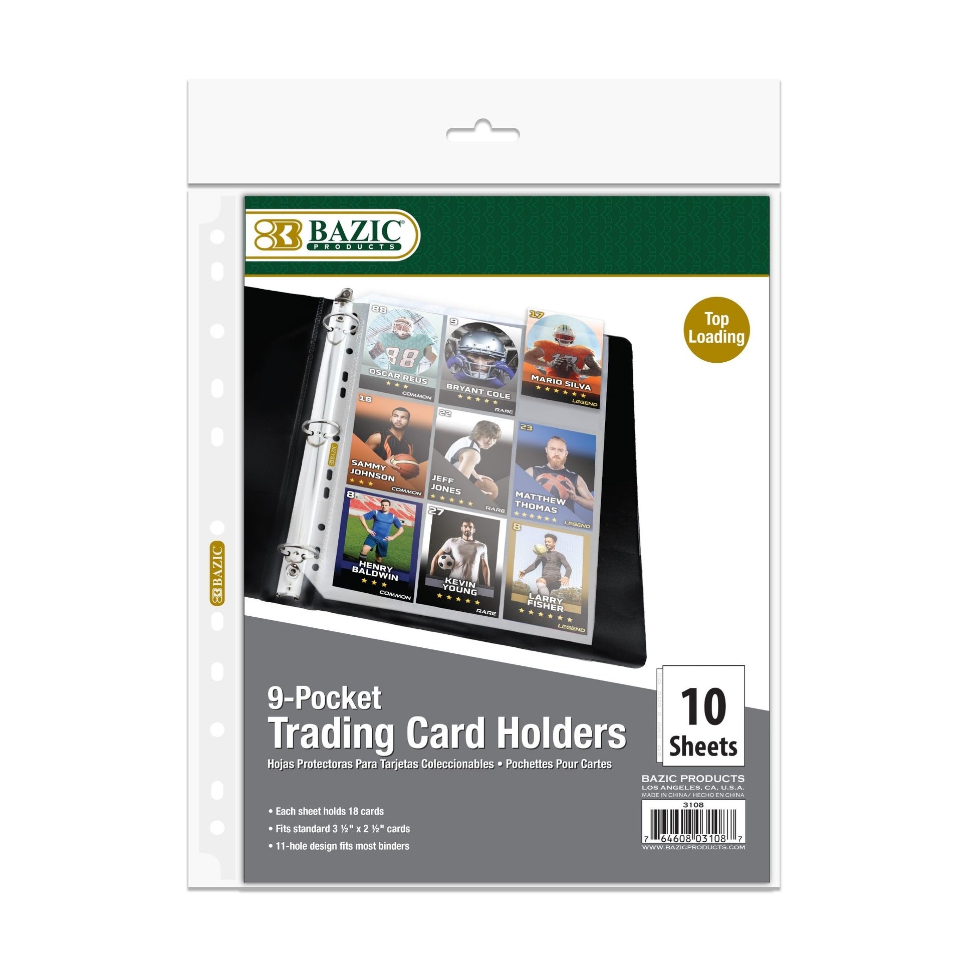 Top Loading 9-Pockets Trading Card Holders (10/Pack)