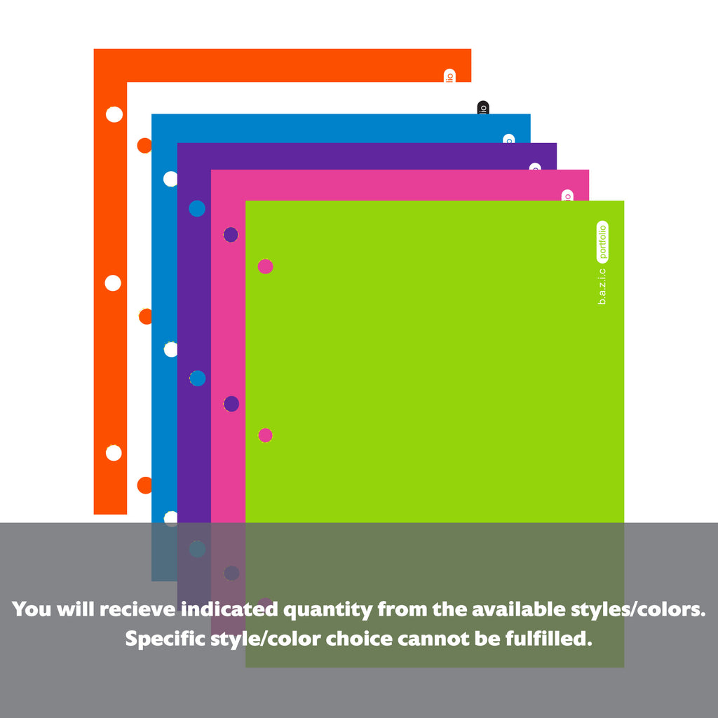 Glossy Laminated Bright Color 2-Pockets Portfolios