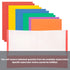 Assorted color BYOB 2-pocket portfolios by Bazicstore, open with papers inside, ideal for organizing documents.