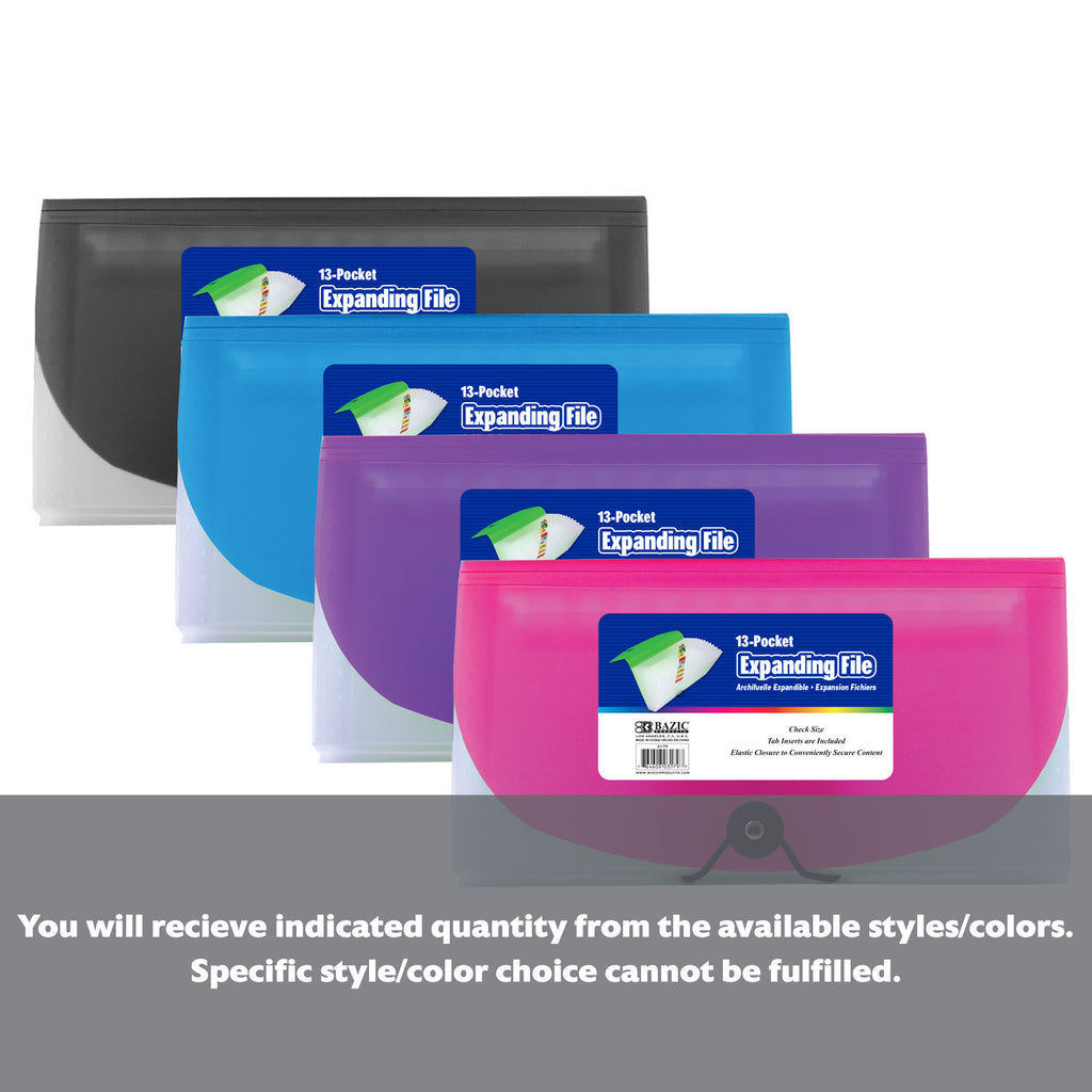 13-Pocket Check Size Poly Expanding File