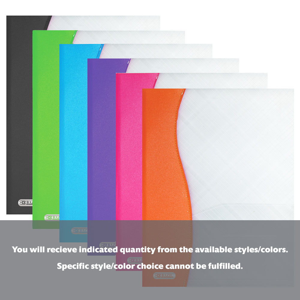 Two Tone 2-Pocket Poly Portfolio