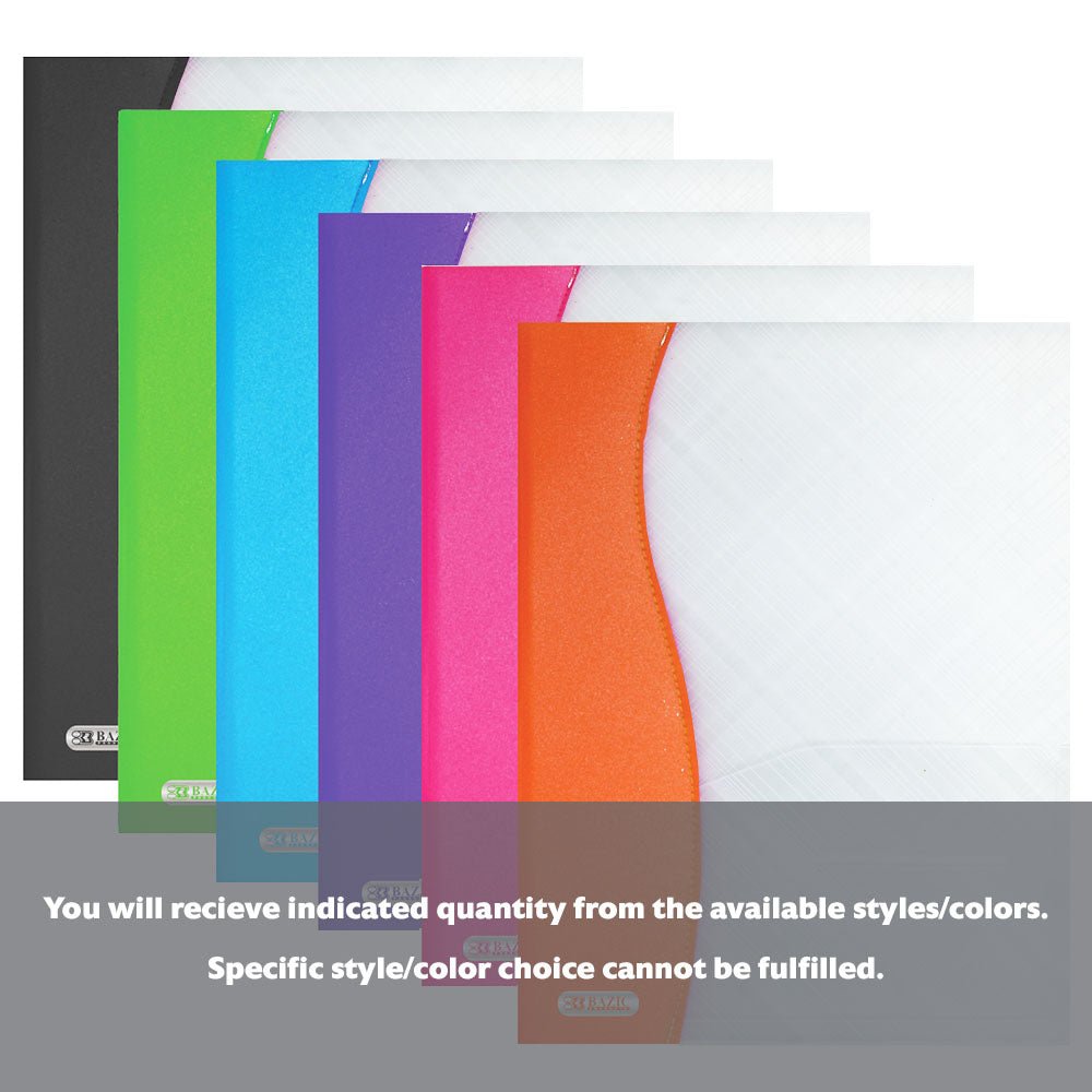 Two Tone 2-Pocket Poly Portfolio