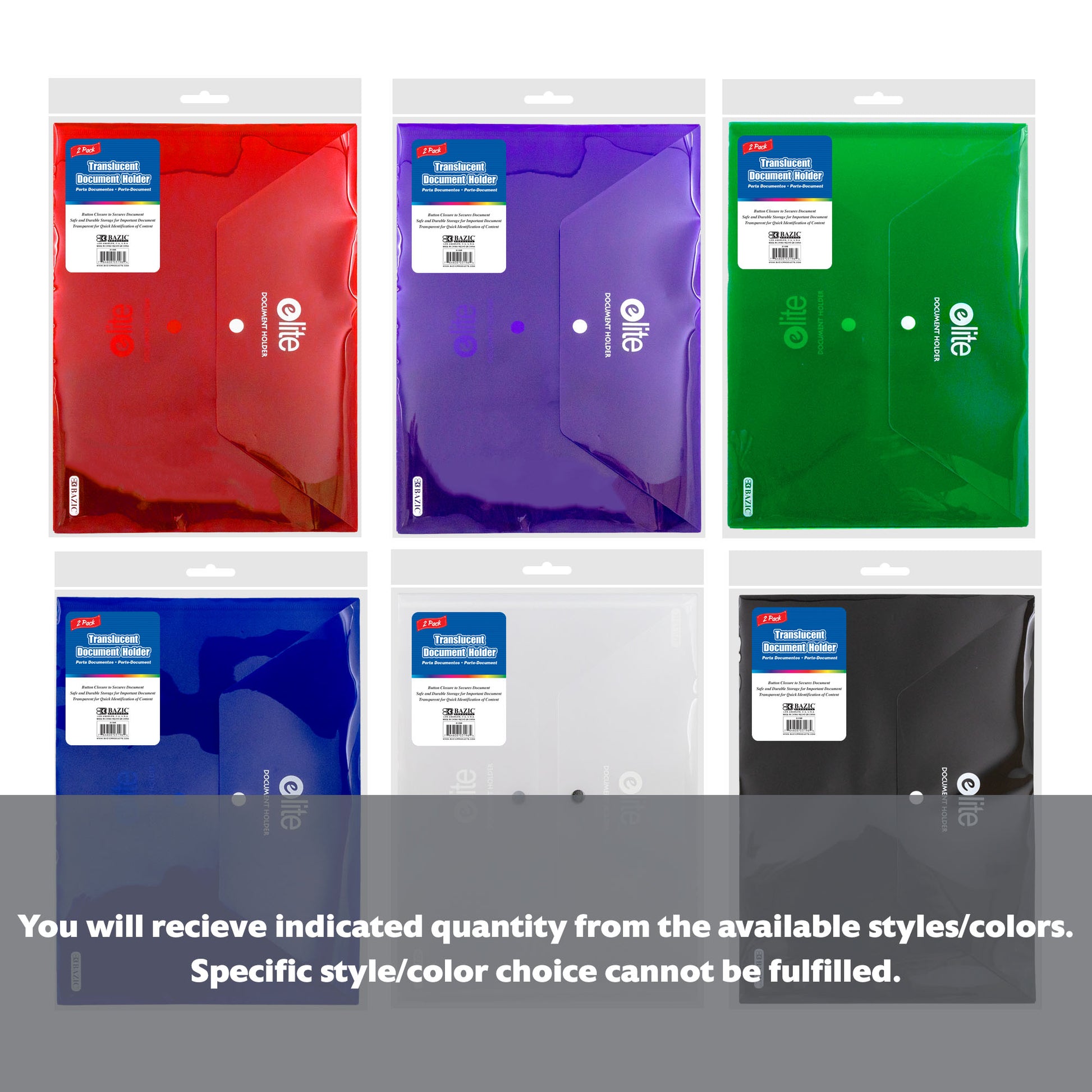 Elite Letter Size Document Holders (2/Pack)