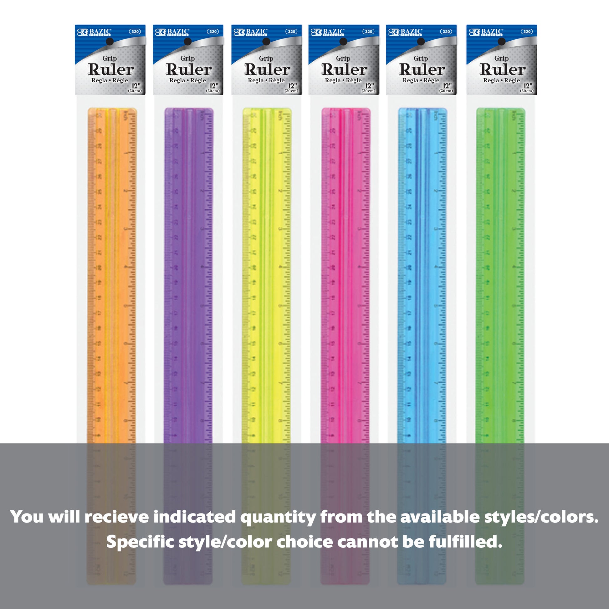 12" (30cm) Ruler w/ Handle Grip - BZBox