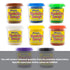 Set of 8 primary color BYOB modeling dough by BZBox in 7.76 oz (220g) packages, ideal for creative craft projects