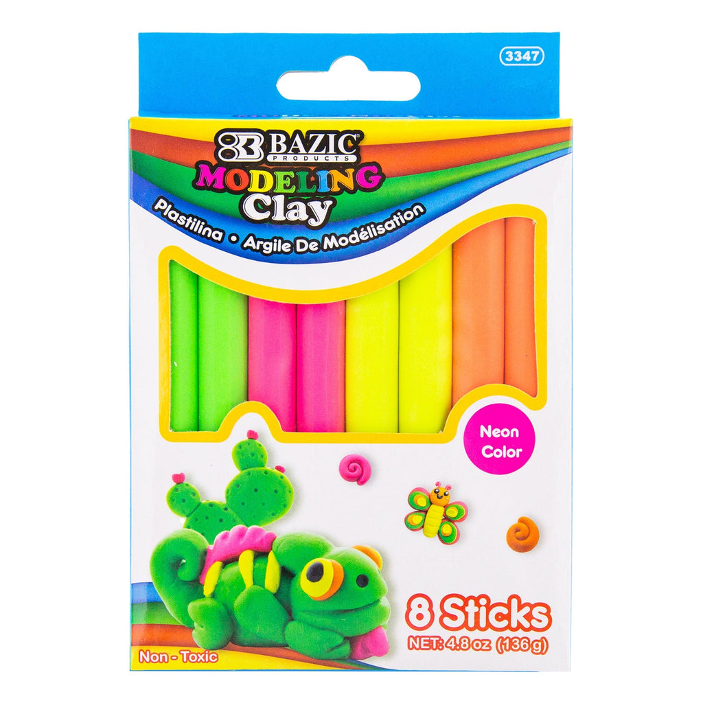 4.8 oz (136g) 4 Fluorescent Color Modeling Clay Sticks