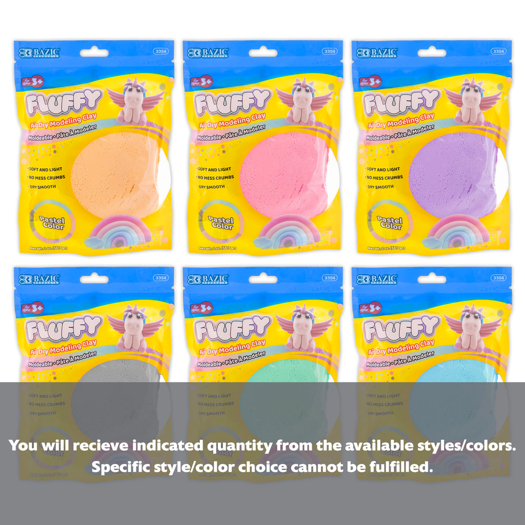 2 Oz. Pastel Colors Air Dry Modeling Clay
