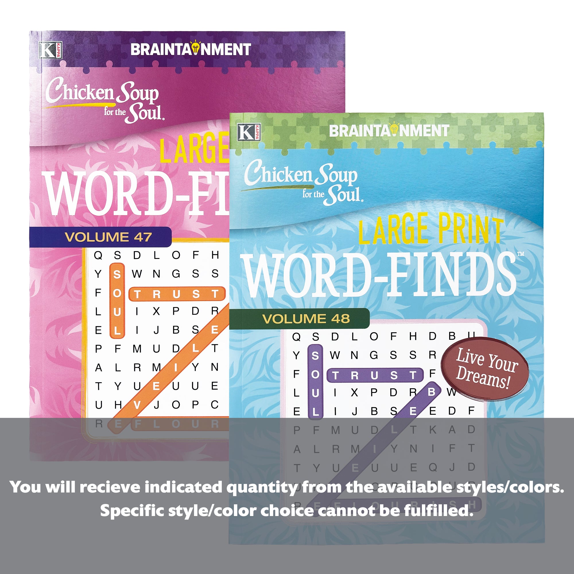 KAPPA Large Print Chicken Soup For The Soul Word Finds Puzzle Book
