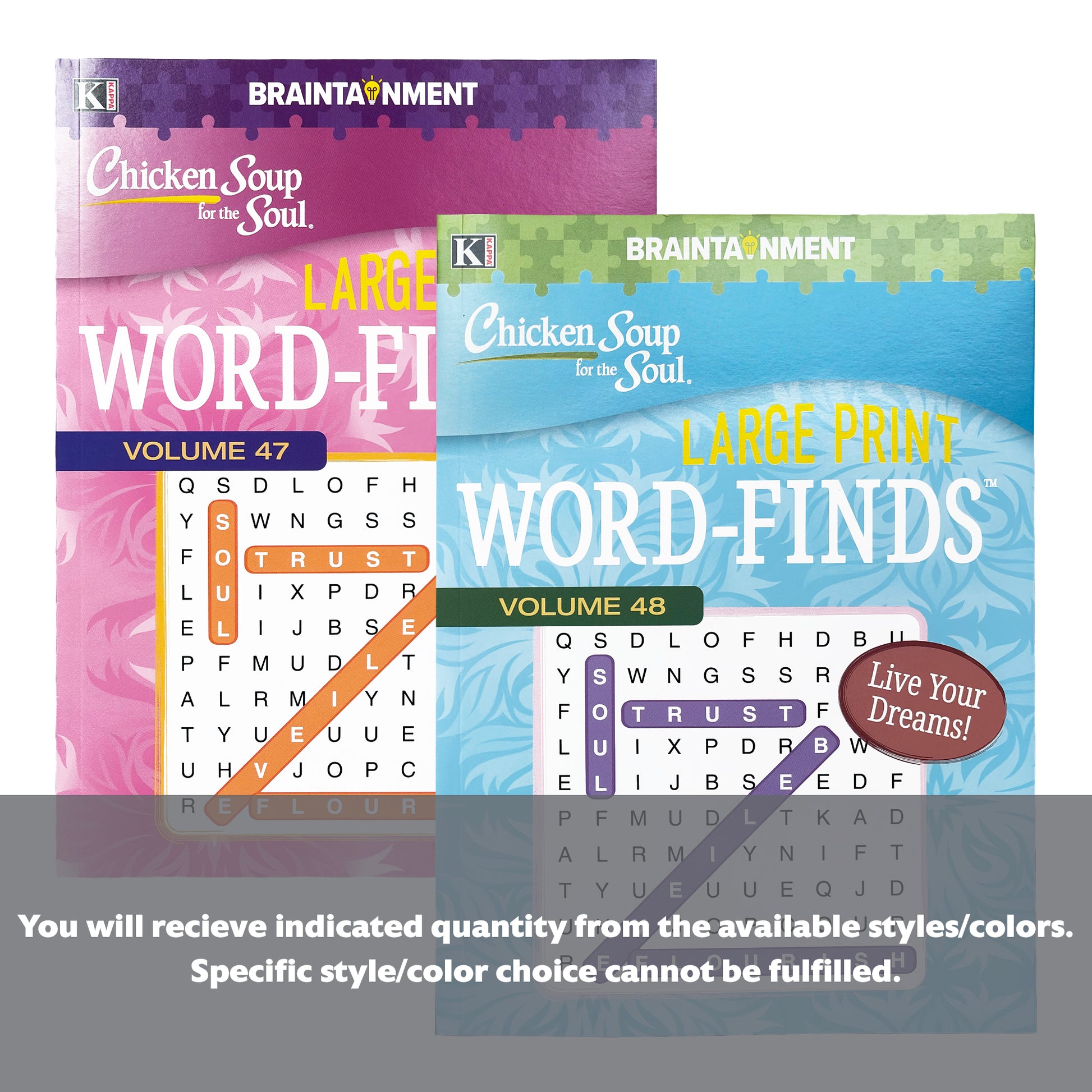 KAPPA Large Print Chicken Soup For The Soul Word Finds Puzzle Book