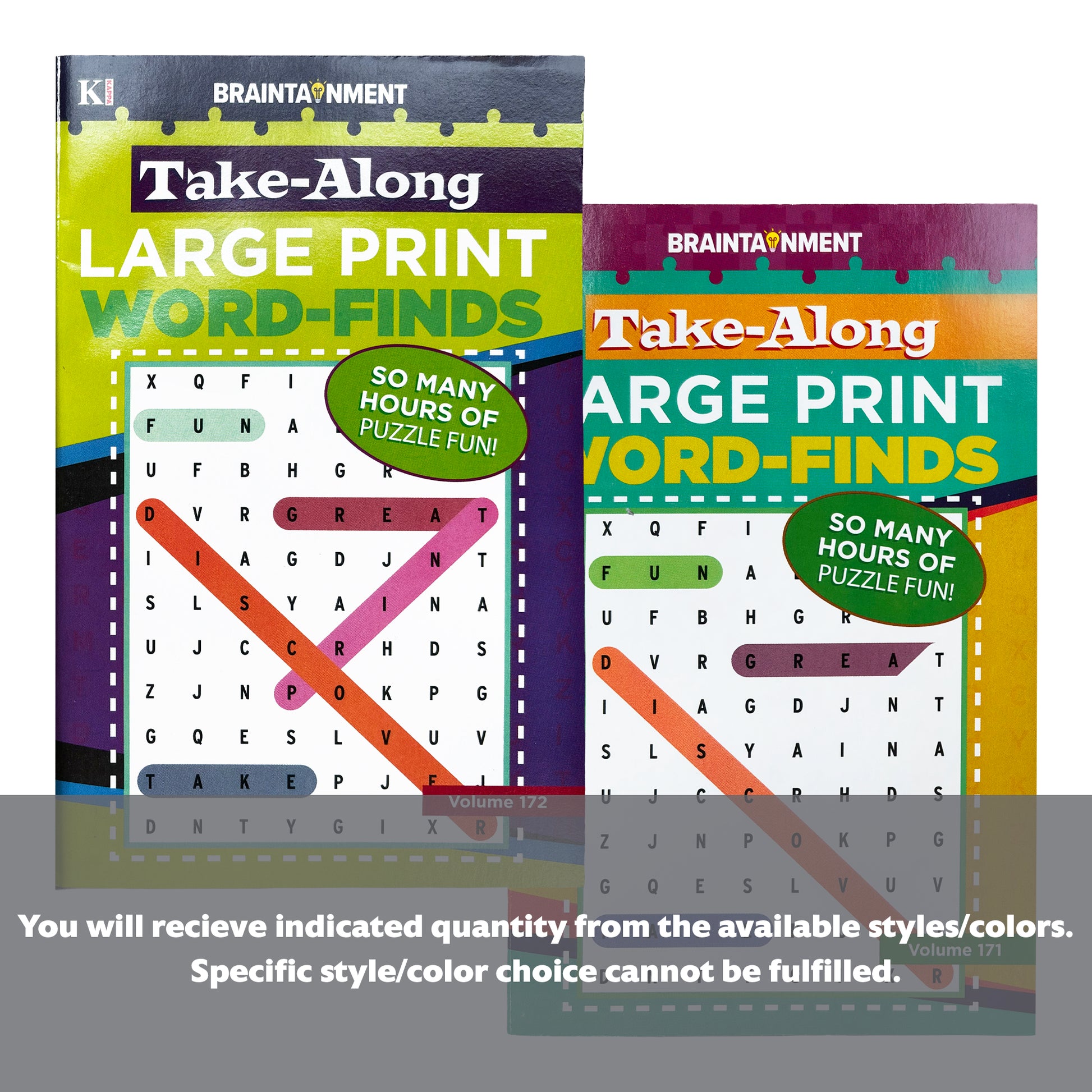 KAPPA Take Along Large Print Word Finds Puzzle Book - Digest Size