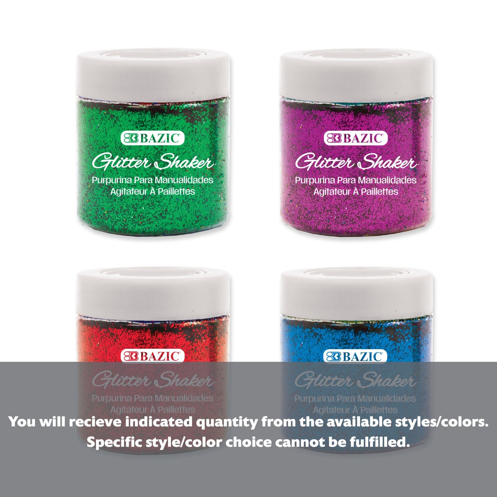 2 oz (56.6g) Primary Color Glitter Shaker - BZBox