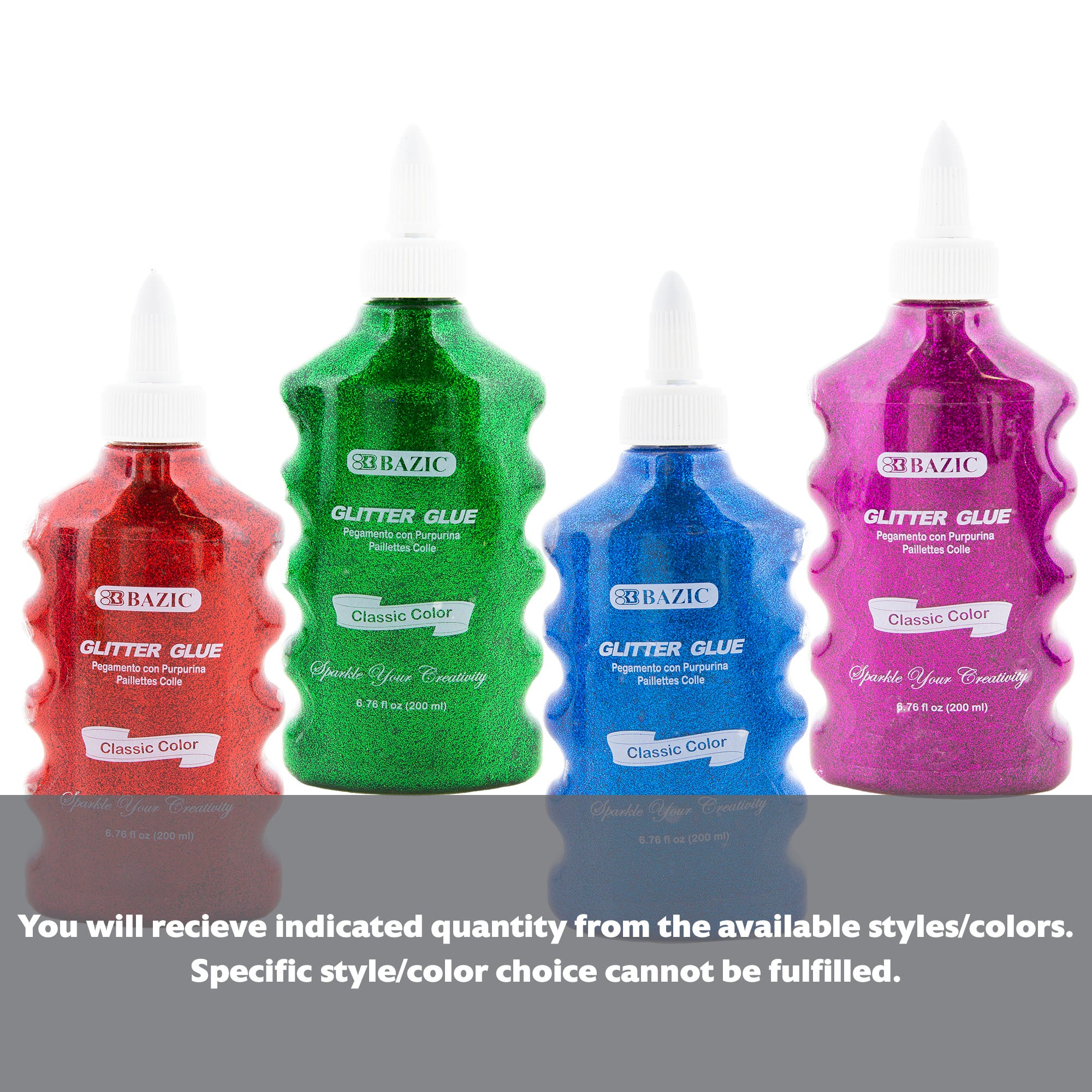 6.76 FL OZ (200 mL) Classic Color Glitter Glue