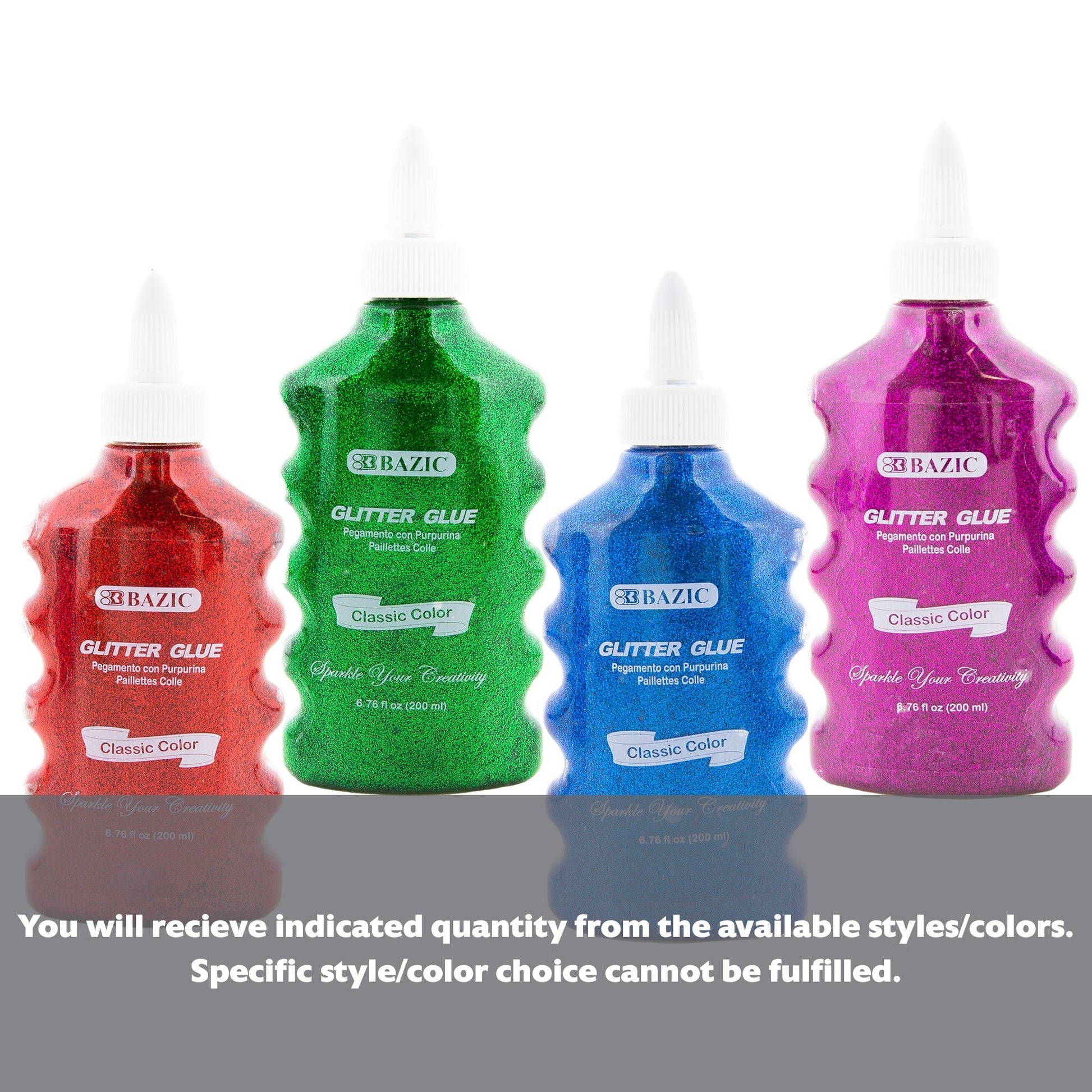 6.76 FL OZ (200 mL) Classic Color Glitter Glue