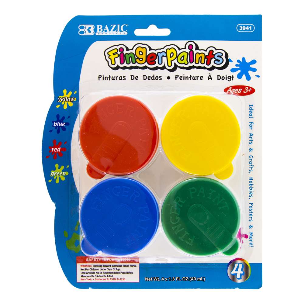 1.35 FL OZ (40 mL) 4 Color Fingerpaint