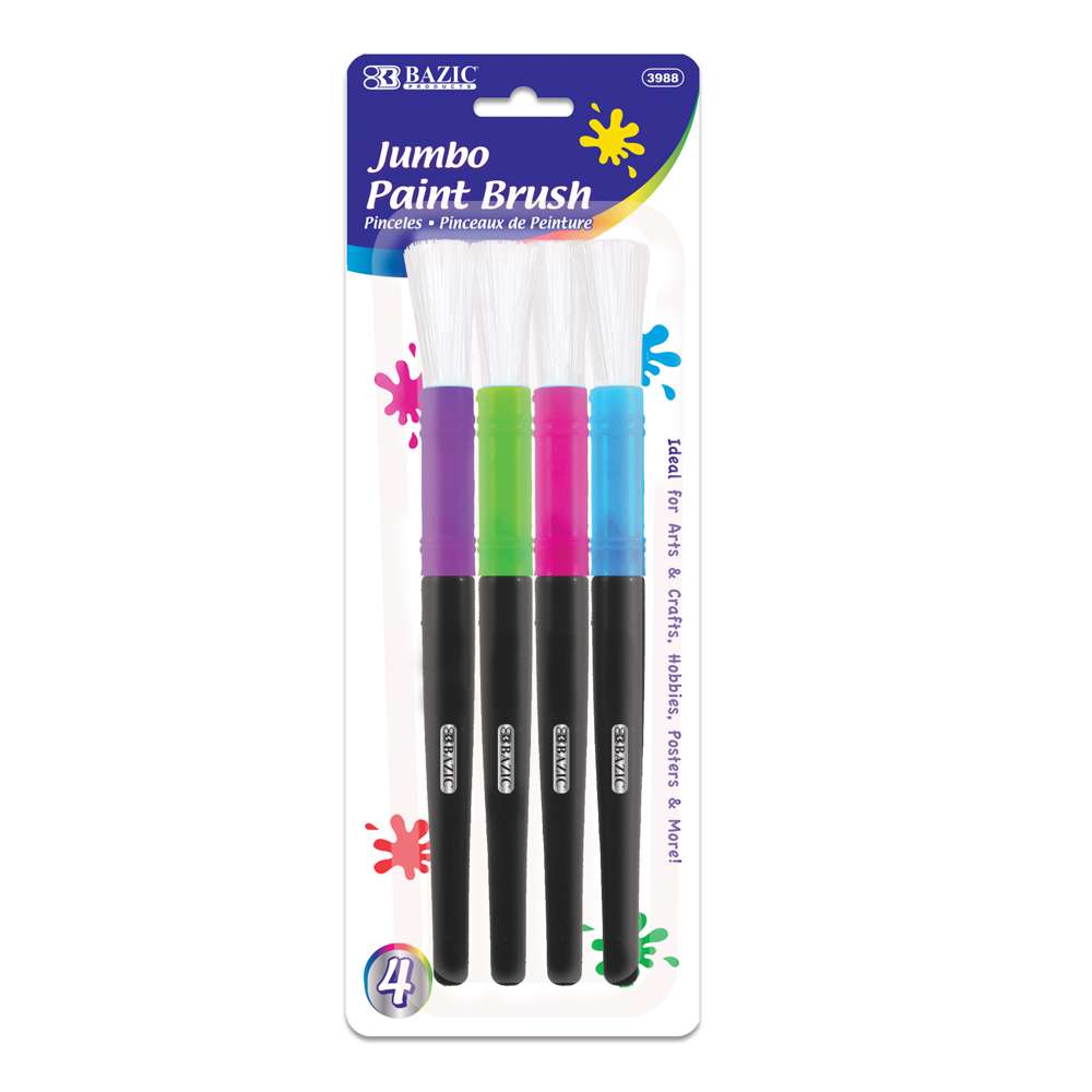 Jumbo Kid's Paint Brush Set (4/Pack)