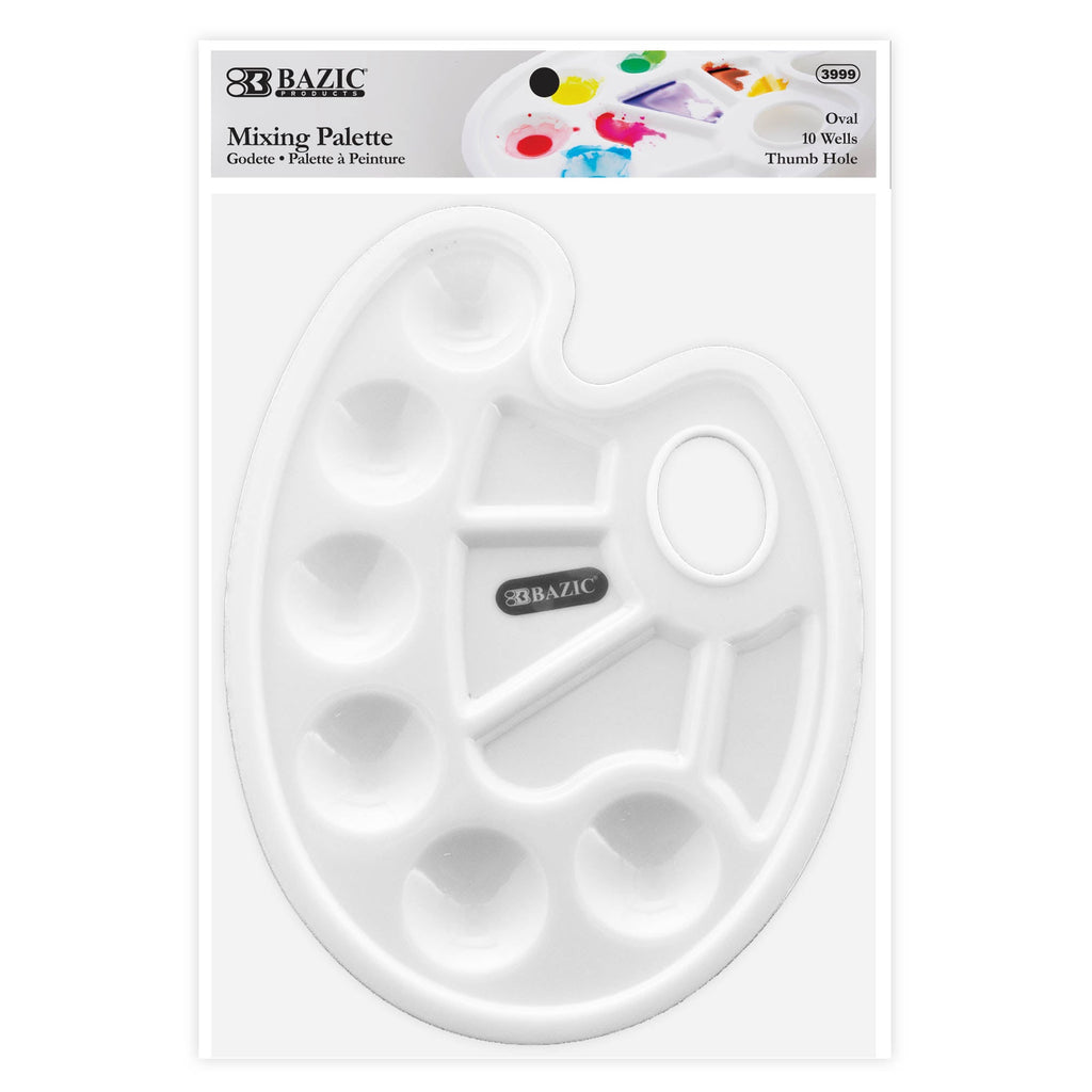 Oval 10-Mixing Palette w/ Thumb Hole