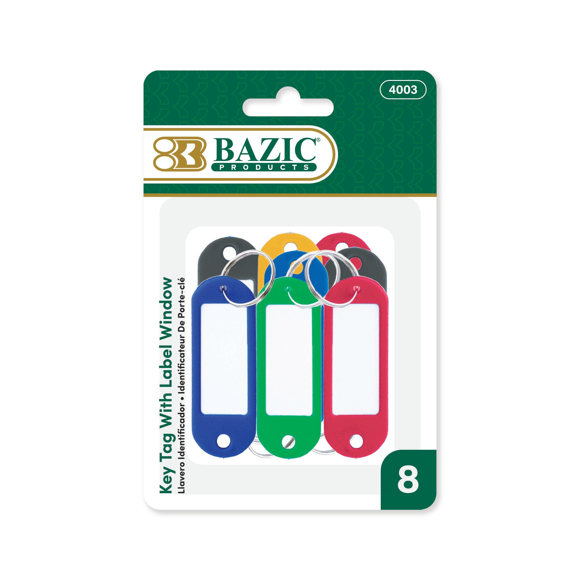 Key Tag with Label Window (8/Pack)