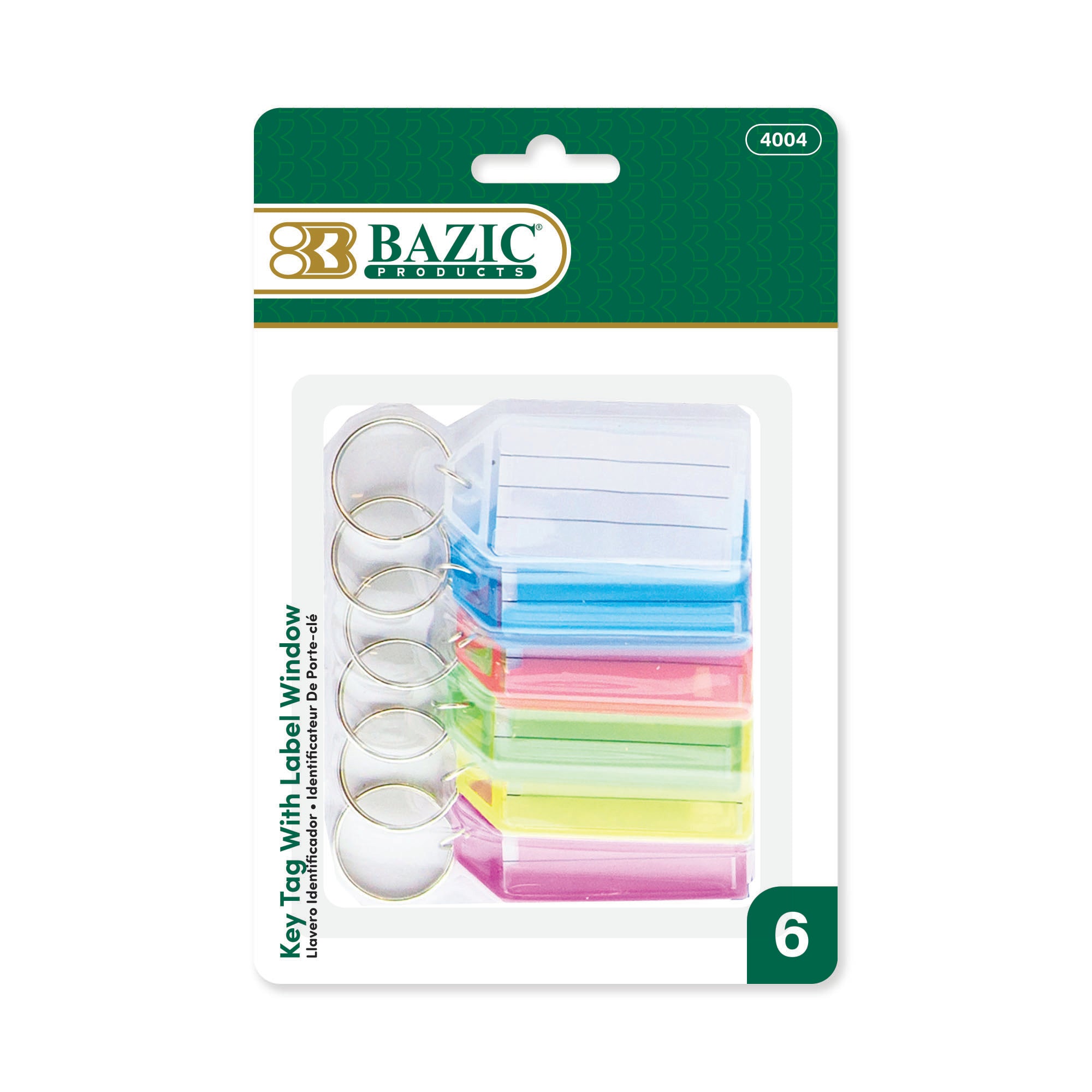 Key Tags with Holder & Label Window (6/Pack) - BZBox