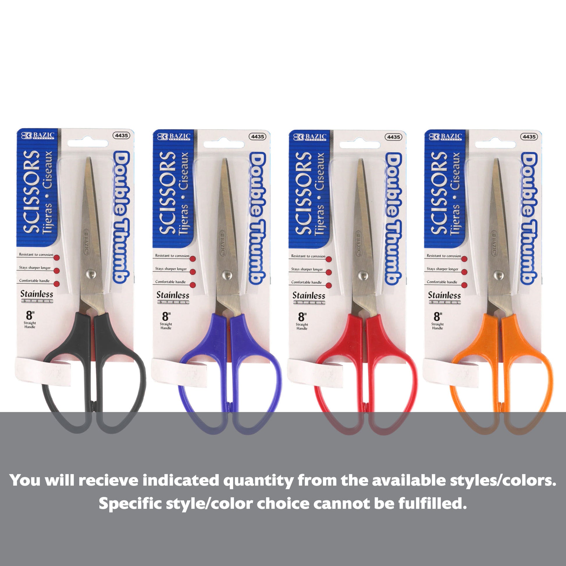 8" Double Thumb Stainless Steel Scissors