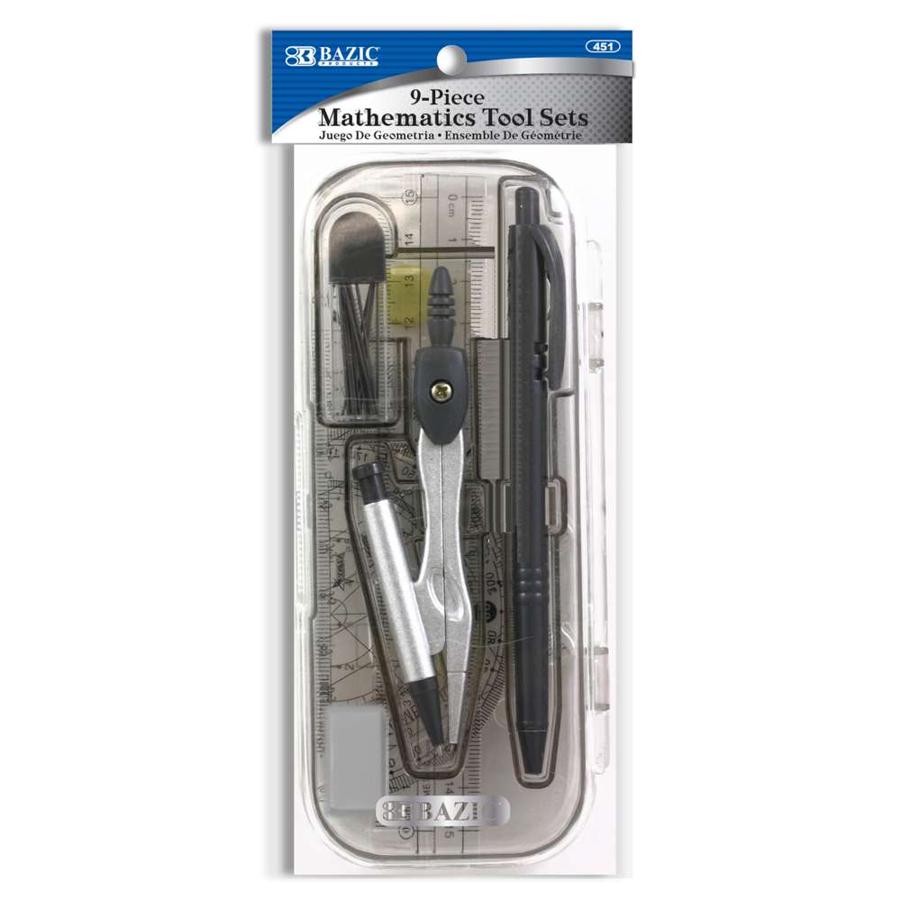 9 Pcs. Math Tool Sets