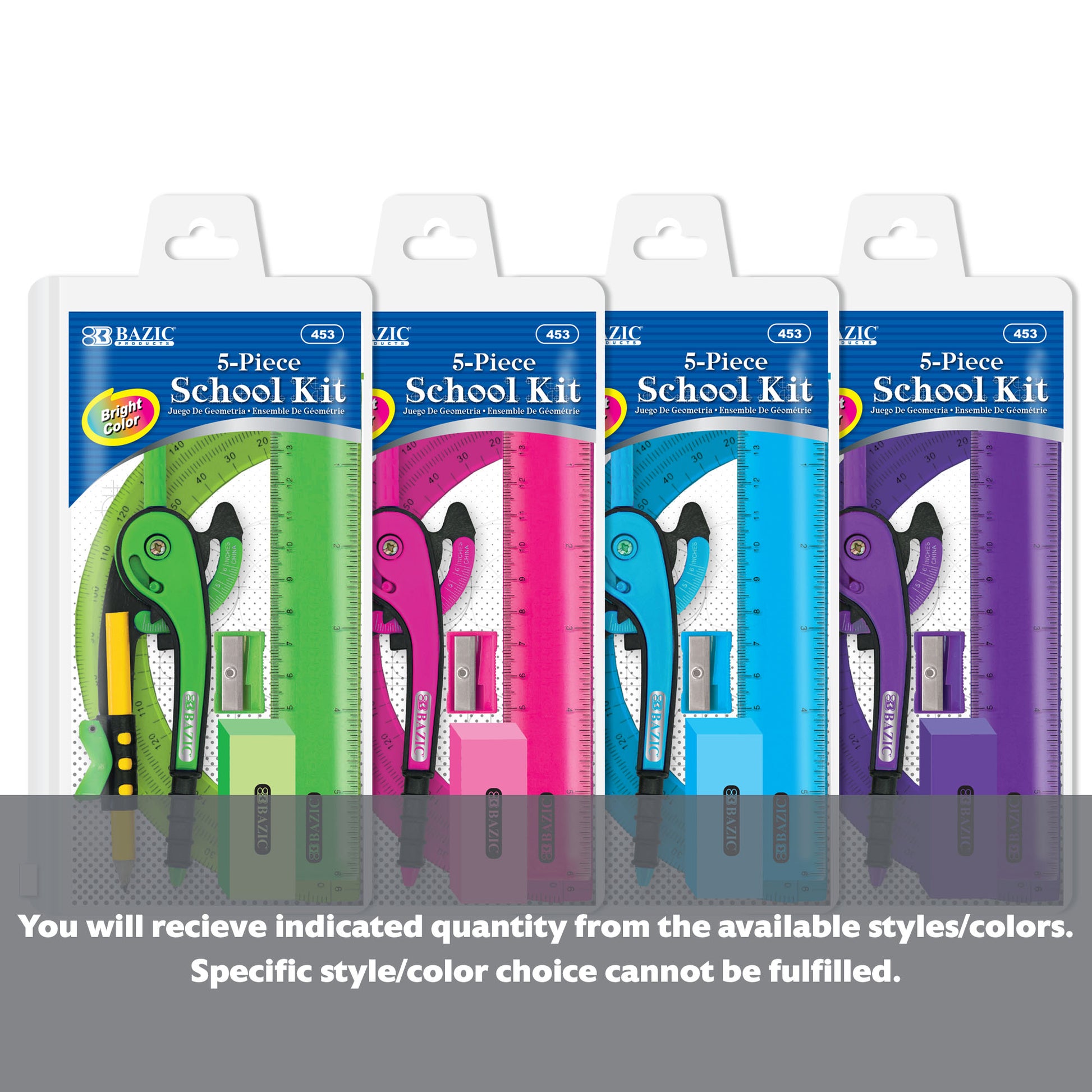 5 Pcs. School Kit w/ Zipper Pouch