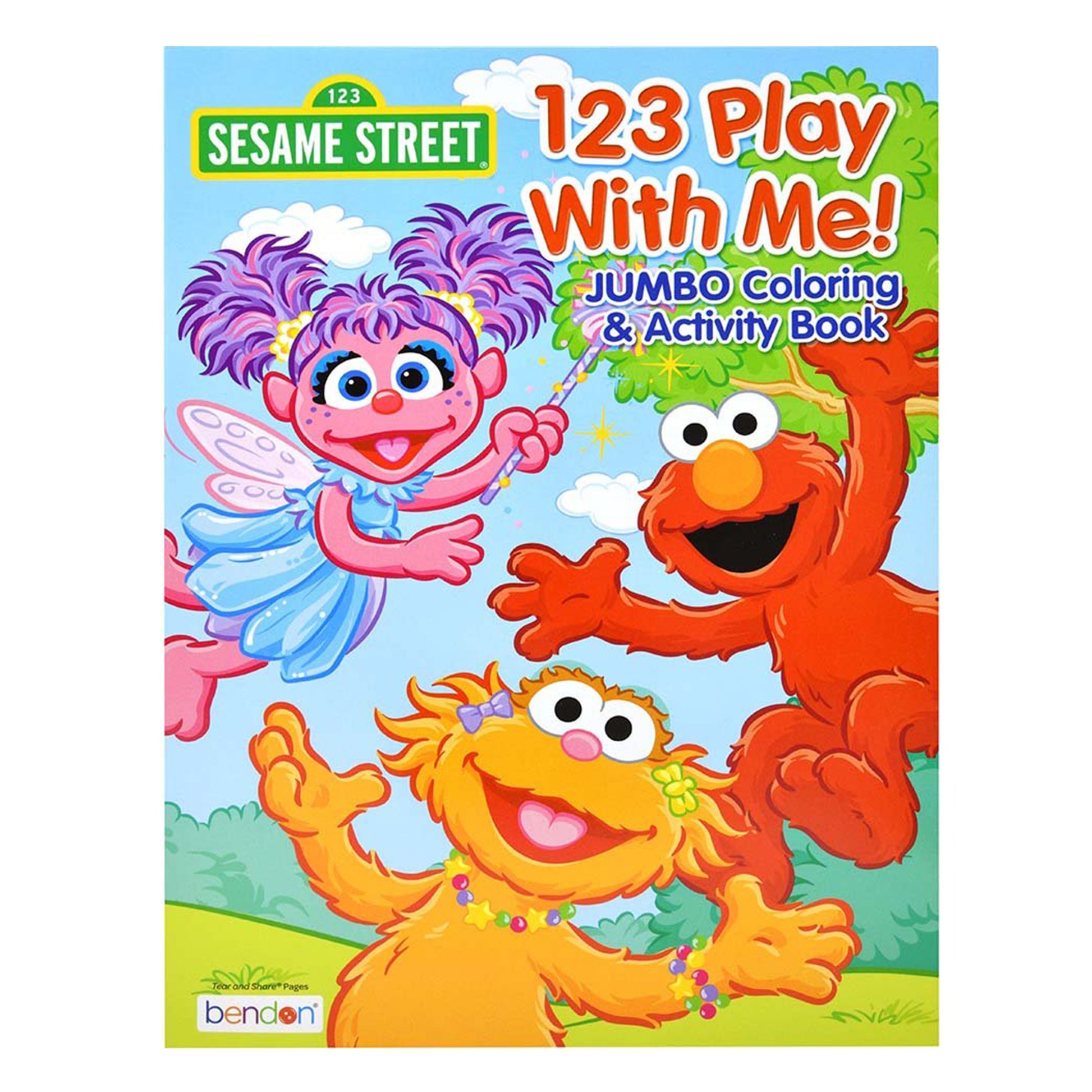 Coloring book featuring Sesame Street characters by Bazicstore, with vibrant cover art and fun illustrations for kids.