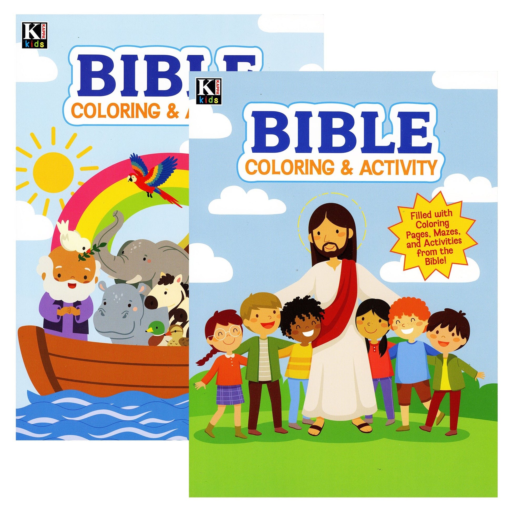 KAPPA Favorite Bible Stories coloring and activity book for children, featuring biblical illustrations and fun activities.