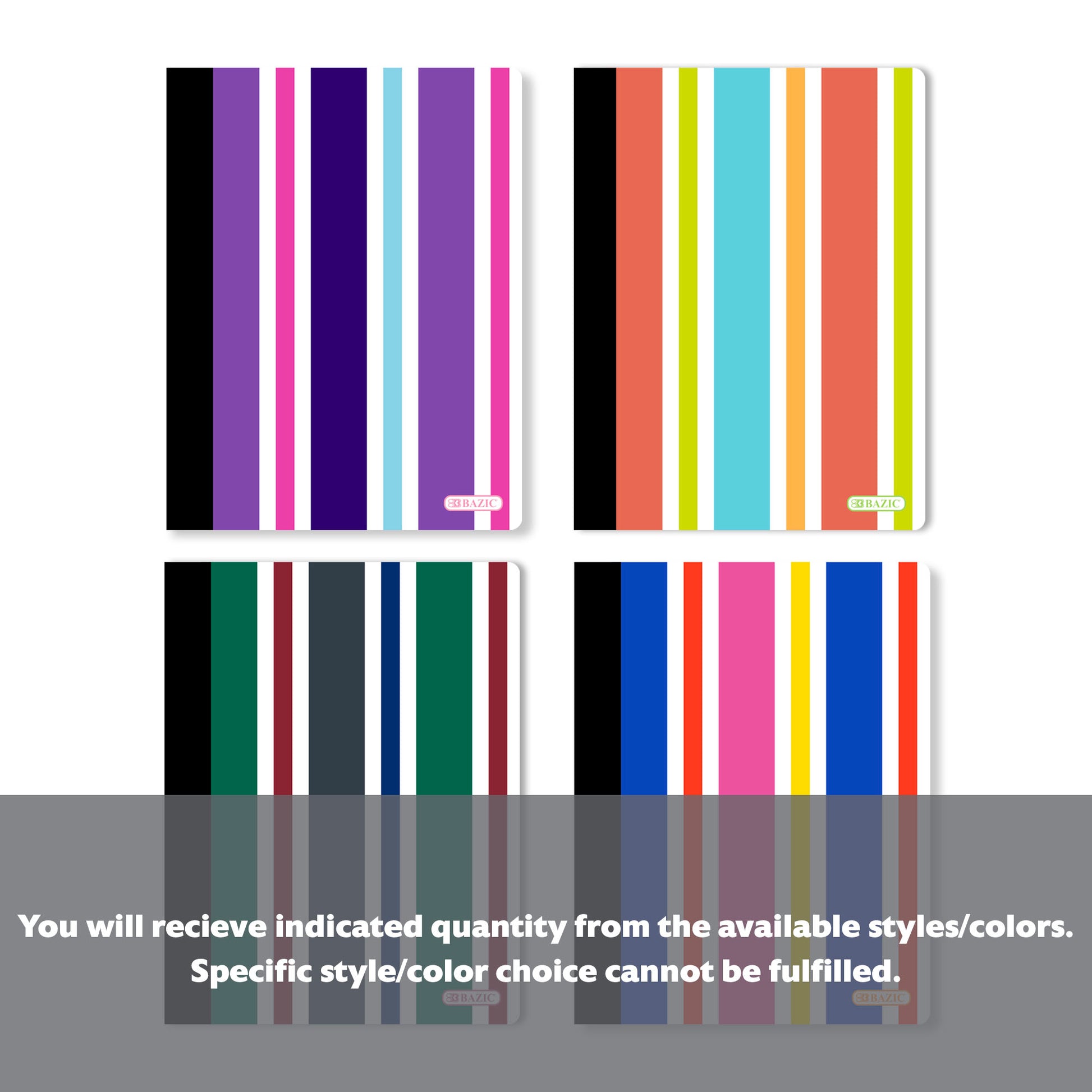 C/R 100 Ct. Stripes Composition Book