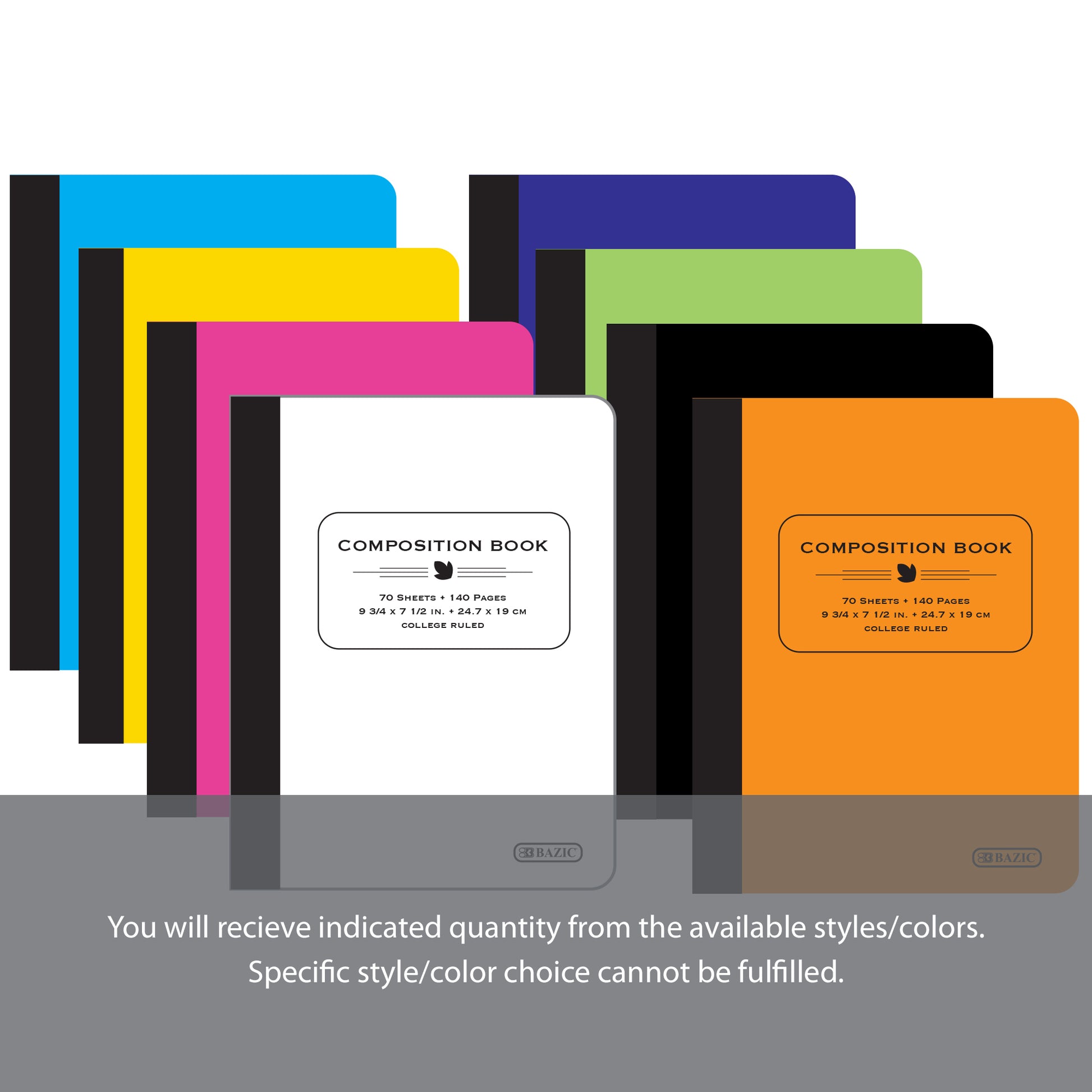 C/R 70 Ct. Poly Cover Composition Book