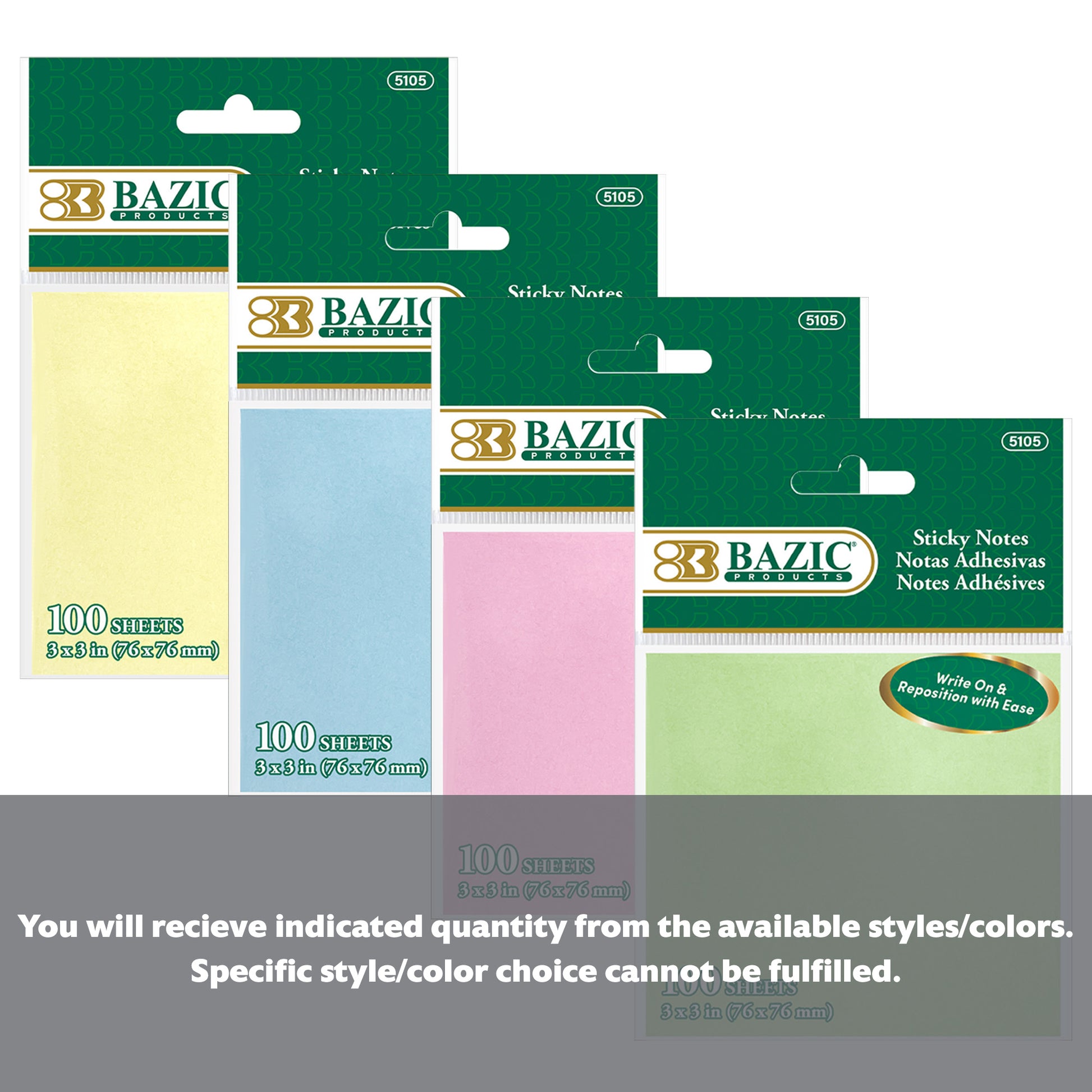 100 Ct. 3" X 3" Sticky Notes