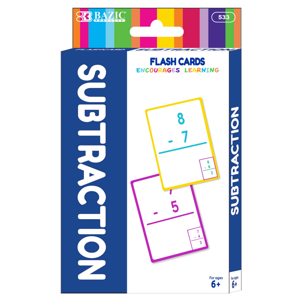 Subtraction Flash Cards (36/Pack)