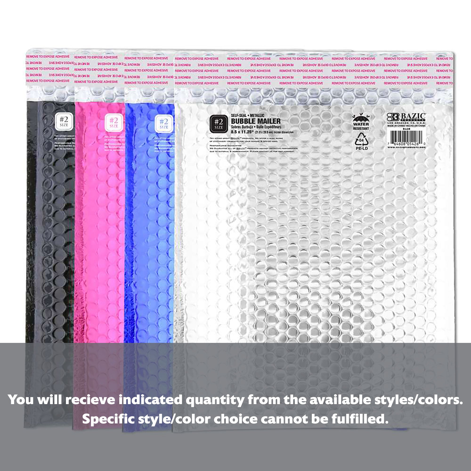 8.5" x 11.25" (#2) Metallic Bubble Mailers